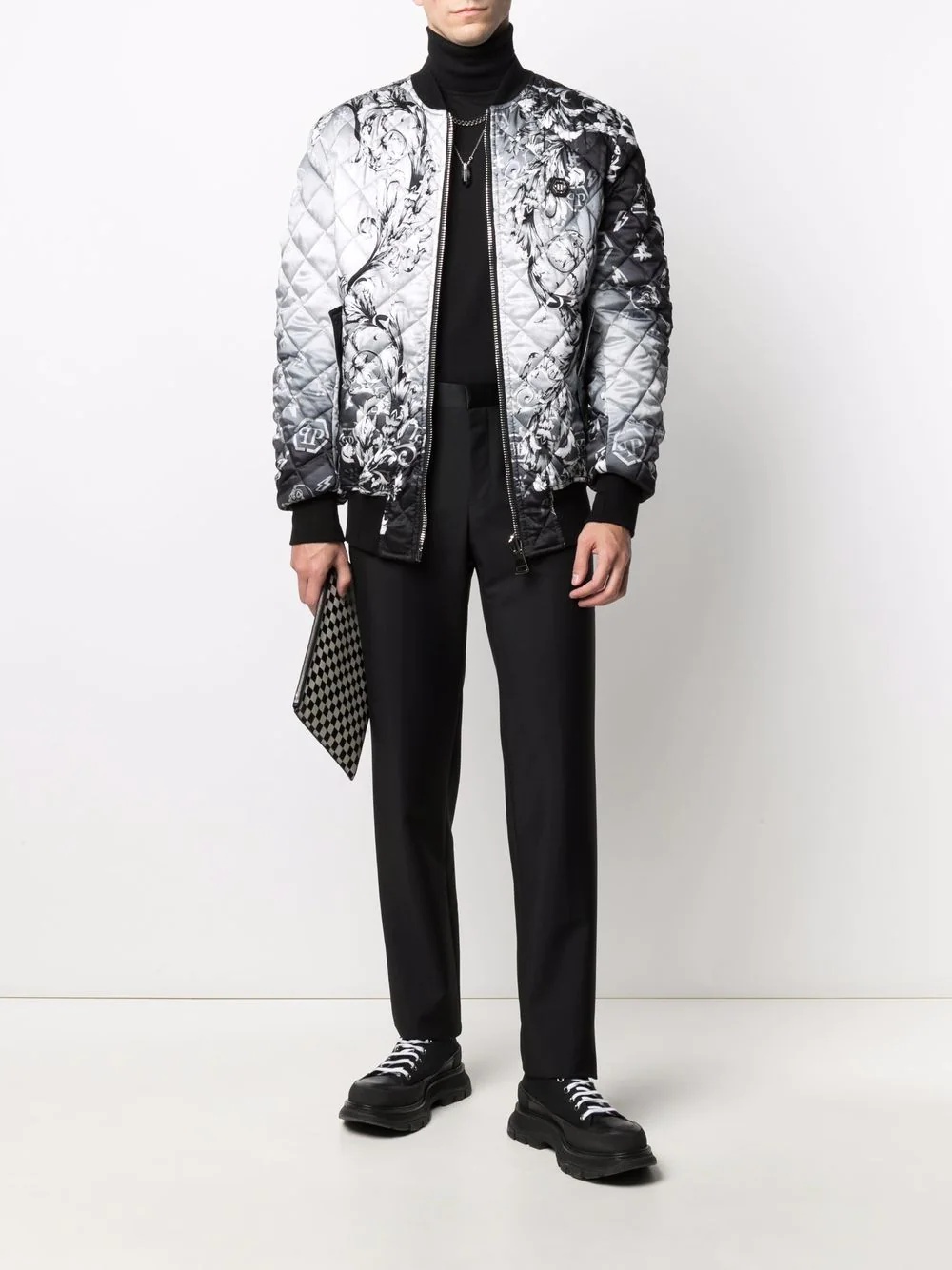 New Baroque quilted bomber jacket - 2