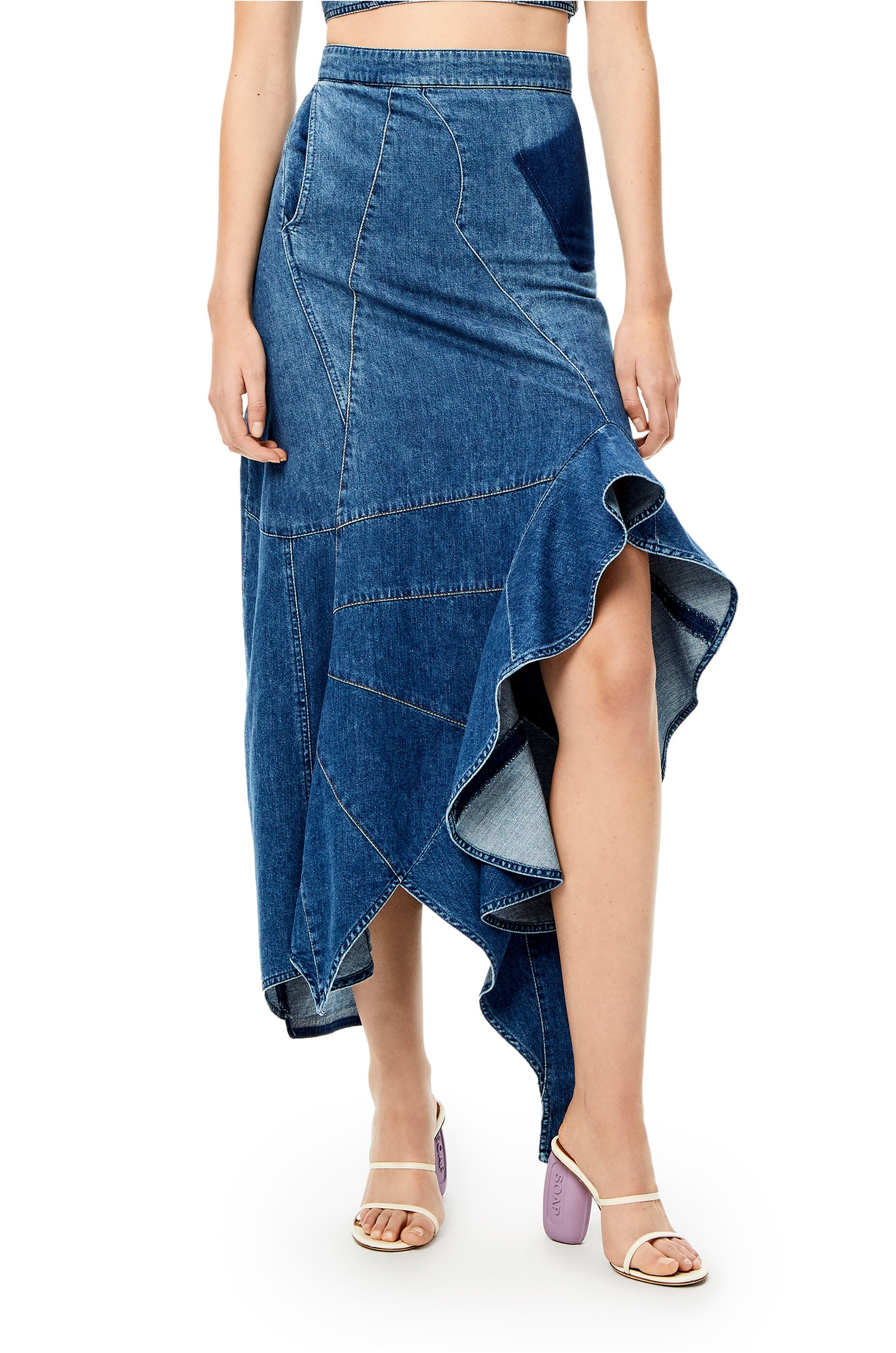 Ruffle skirt in denim - 3