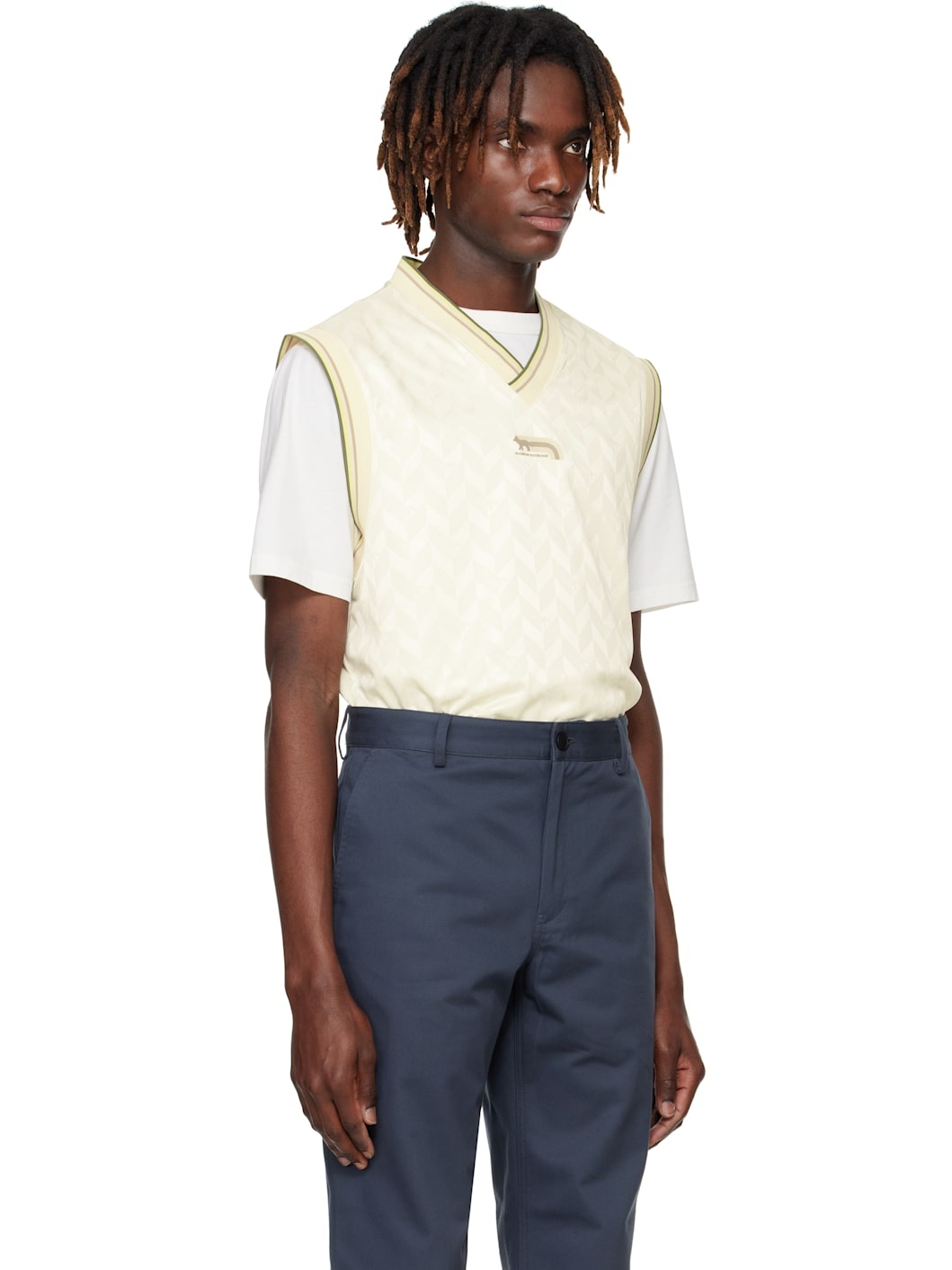 Off-White Jacquard Flash Fox Vest - 2