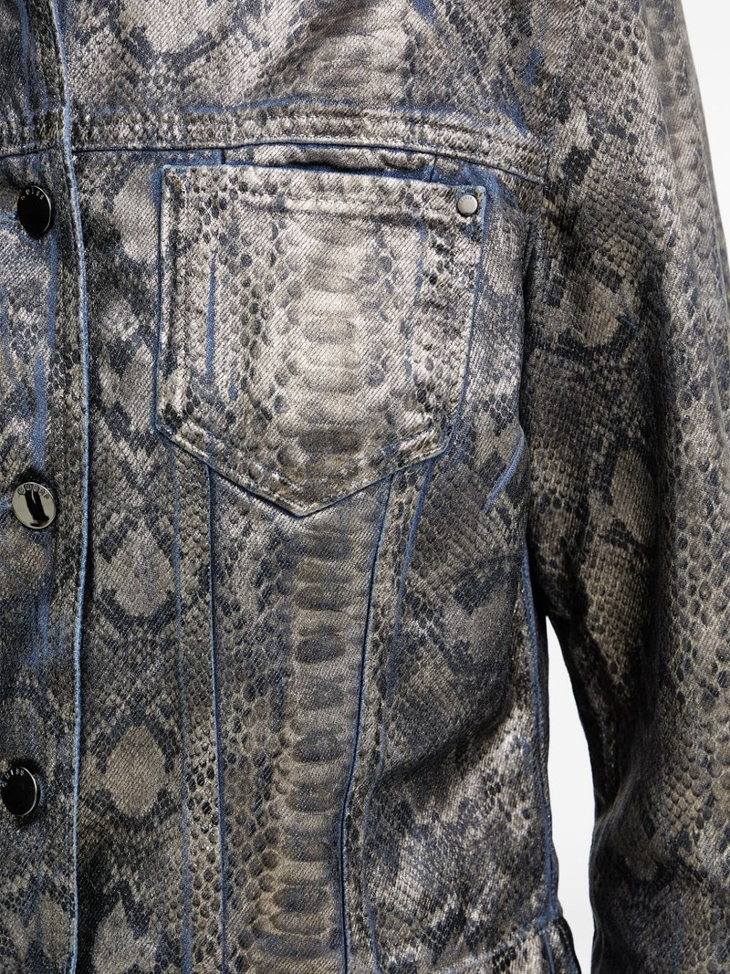 snake-print buttoned jacket 5