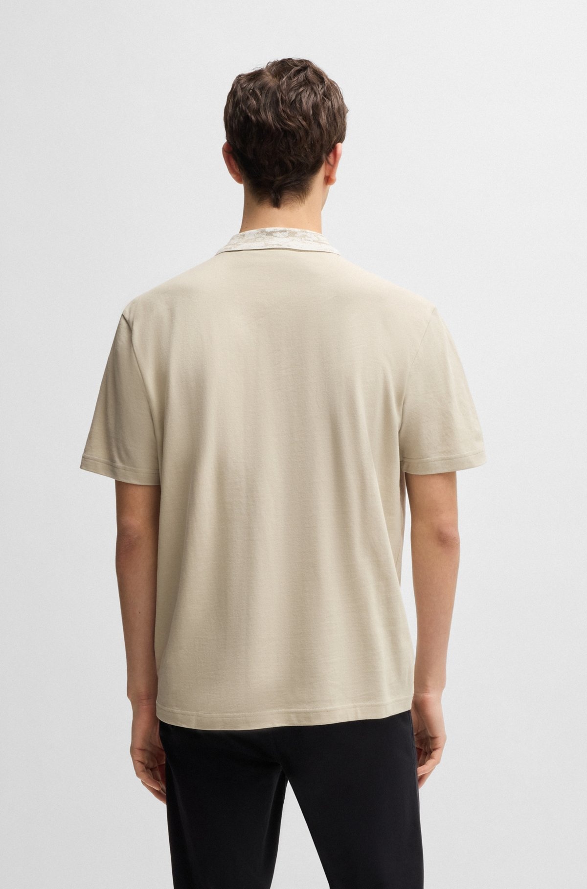 RELAXED-FIT COTTON-PIQUÉ POLO SHIRT WITH COLLAR ARTWORK - 5