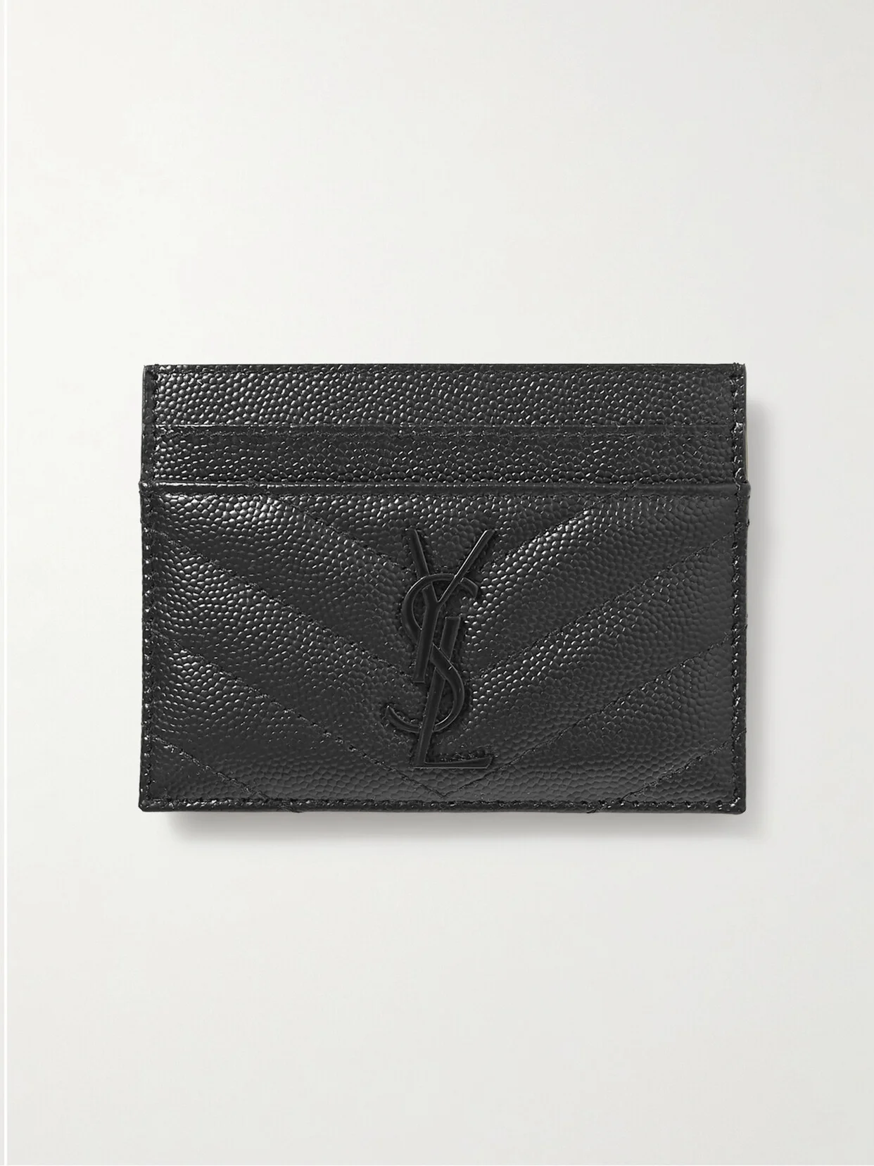 Monogramme Quilted Textured-leather Cardholder - 1