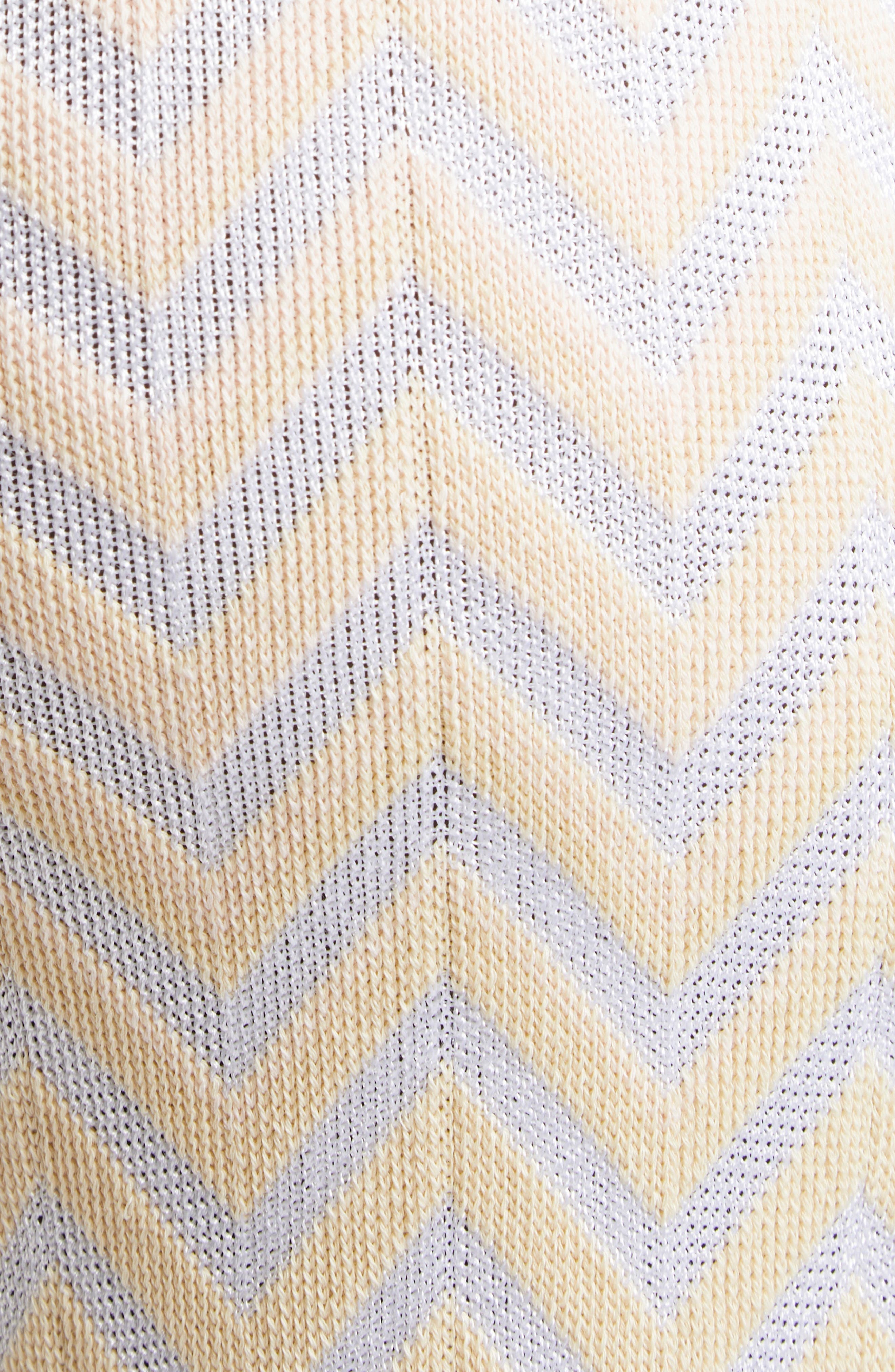 Missoni Gradient Zigzag Jacquard Knit Wide Leg Pants in White/Beige/Pink/Brown at Nordstrom - 7