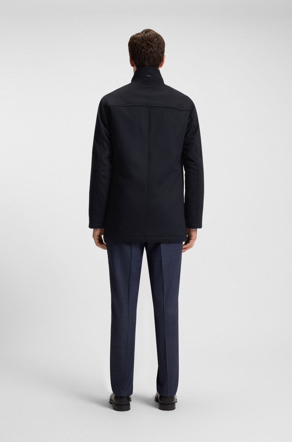 RELAXED-FIT CAR COAT IN VIRGIN WOOL AND CASHMERE - 5