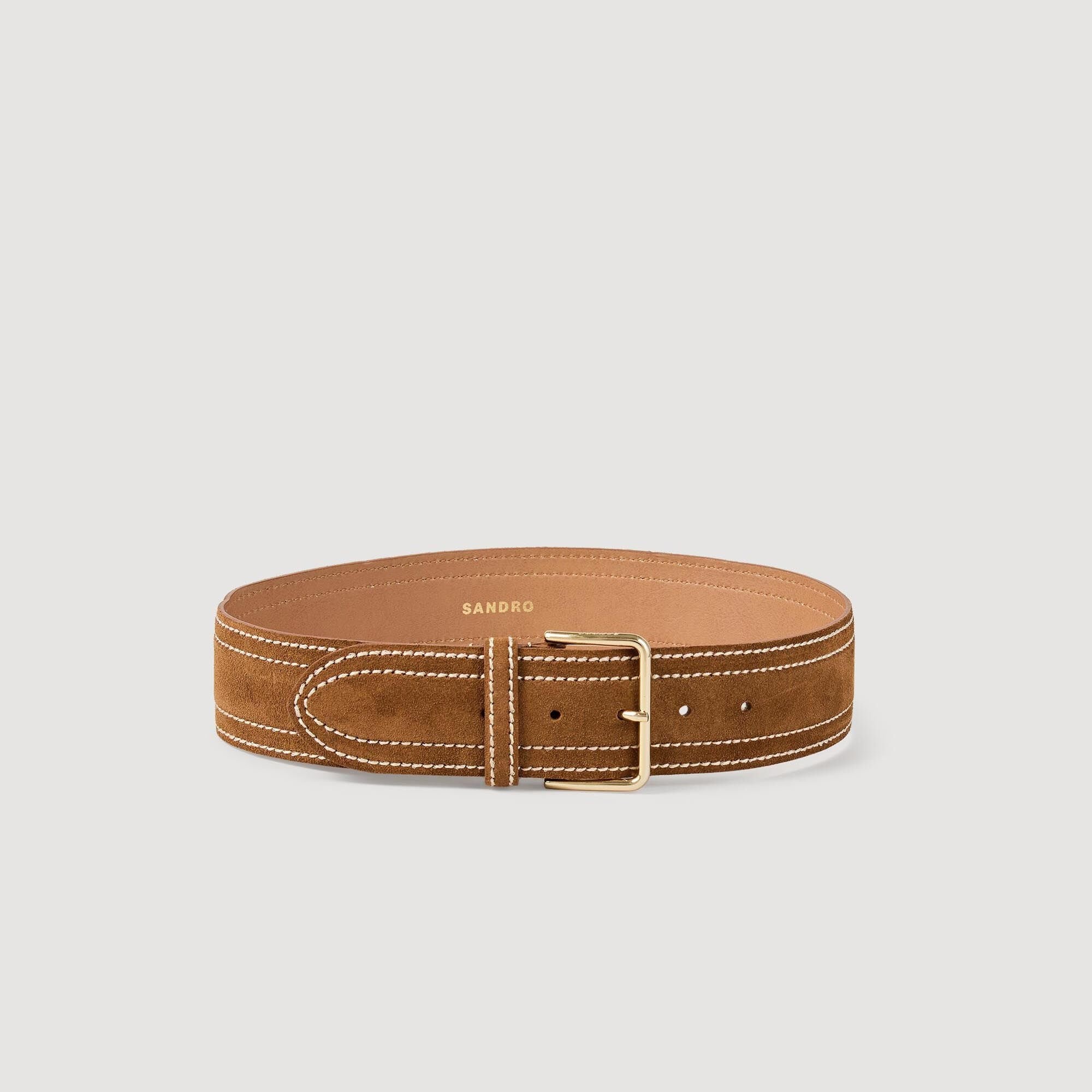 WIDE LEATHER BELT - 3