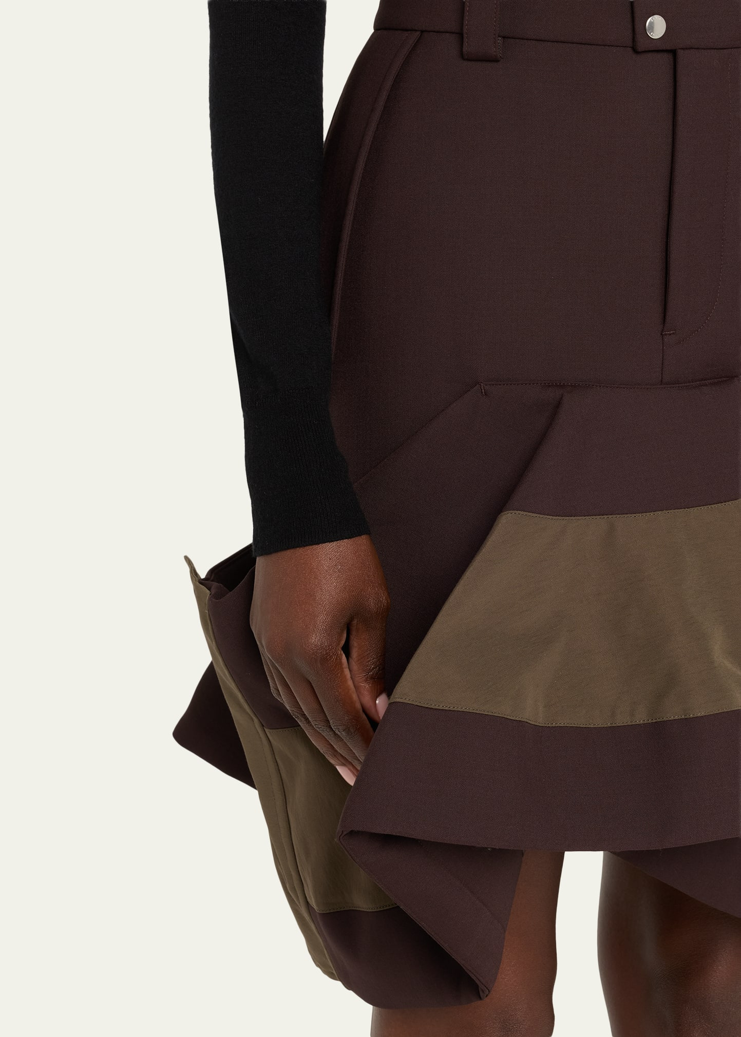Hybrid Asymmetric Flounce Skirt - 5