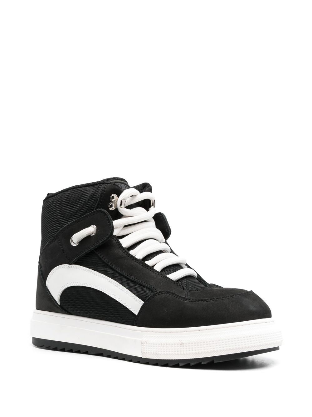 two-tone high-top sneakers - 2