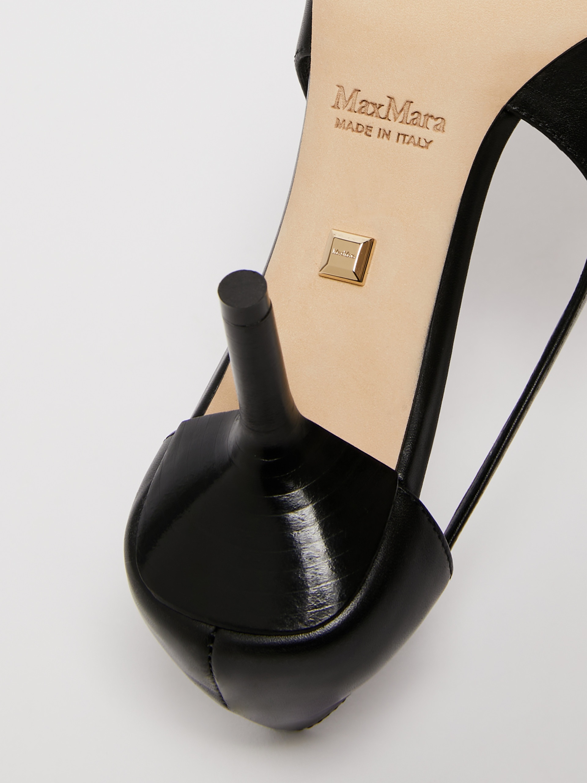 MMOPENPUMP Leather court shoes - 5