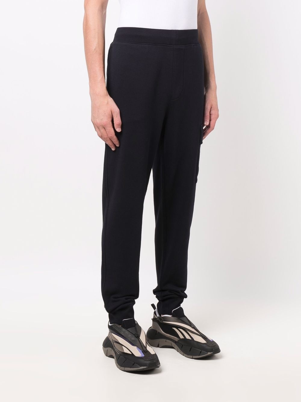 Lens-detail cotton track pants - 3