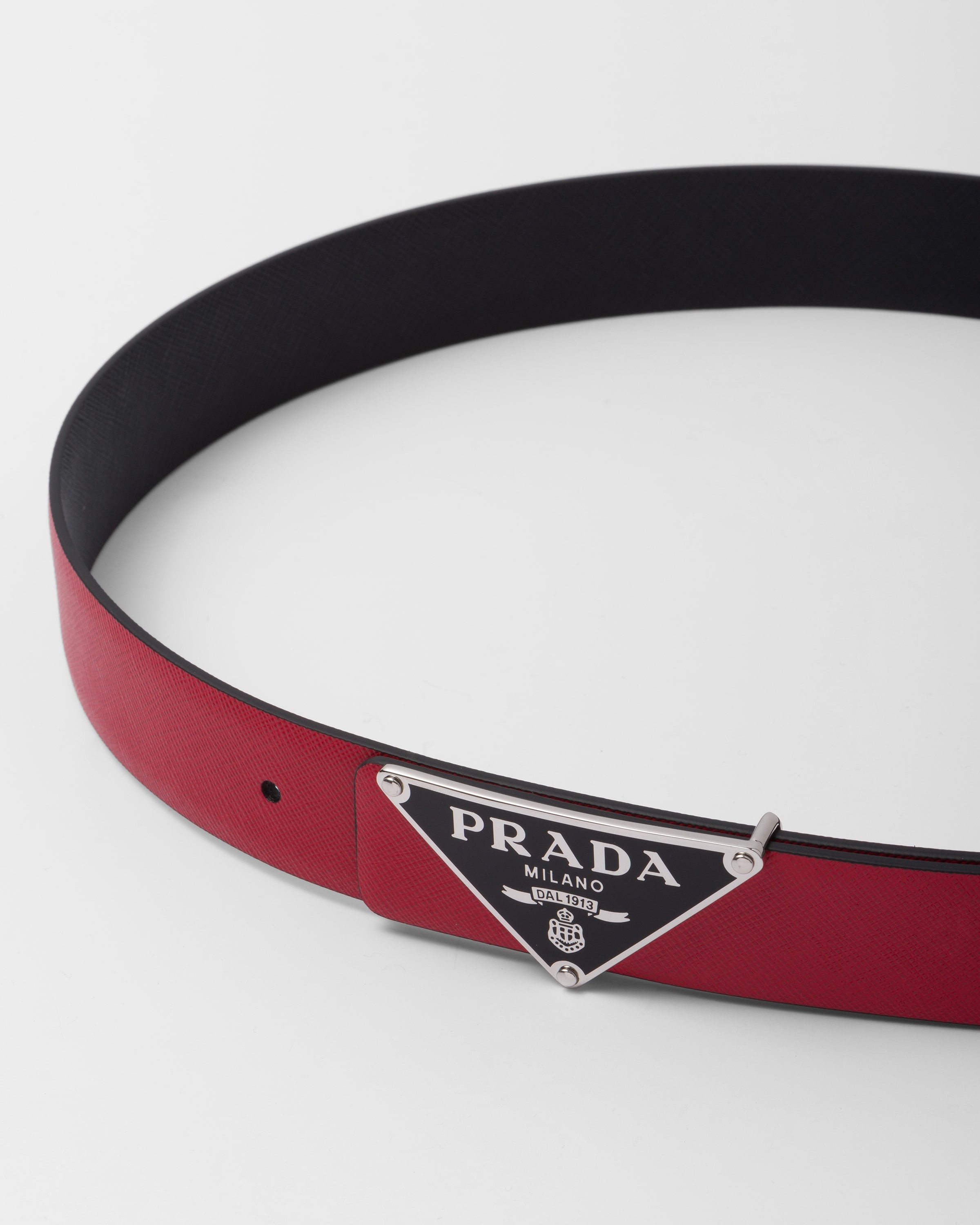 Reversible Saffiano leather belt strap - 2