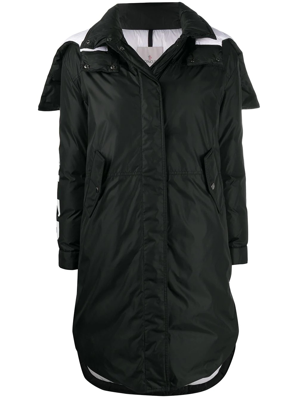 logo padded coat - 1