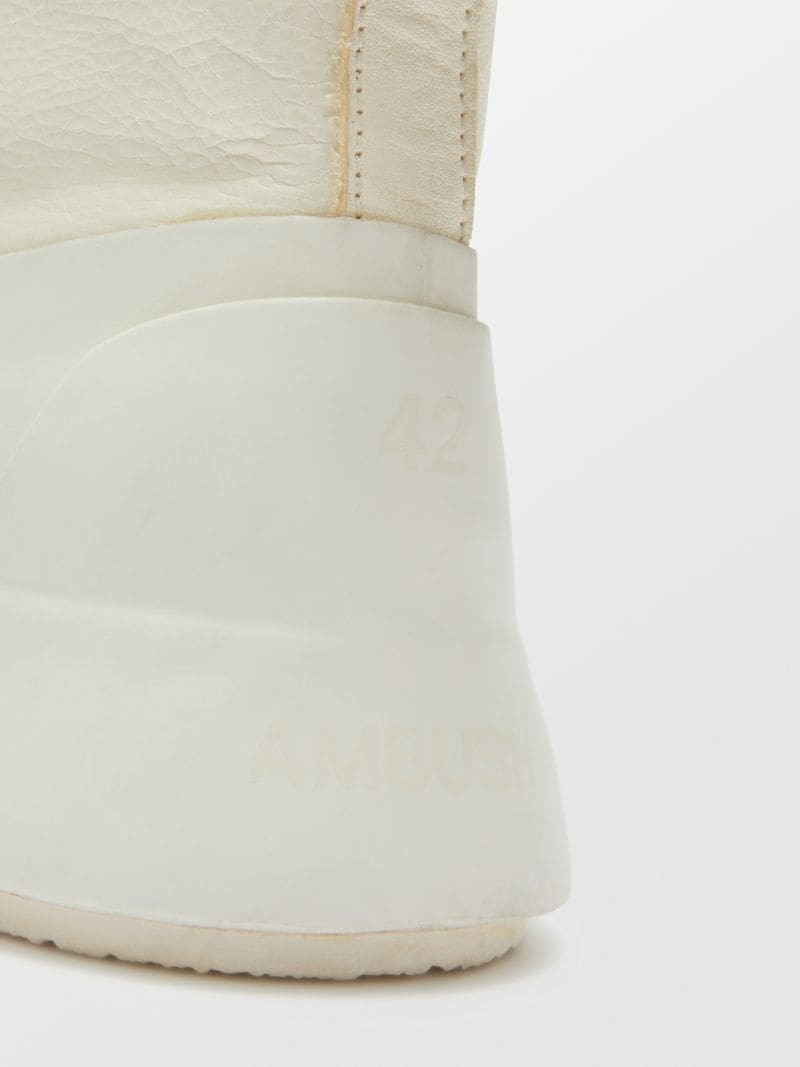 LEATHER MIX HI-TOP SNEAKER 5