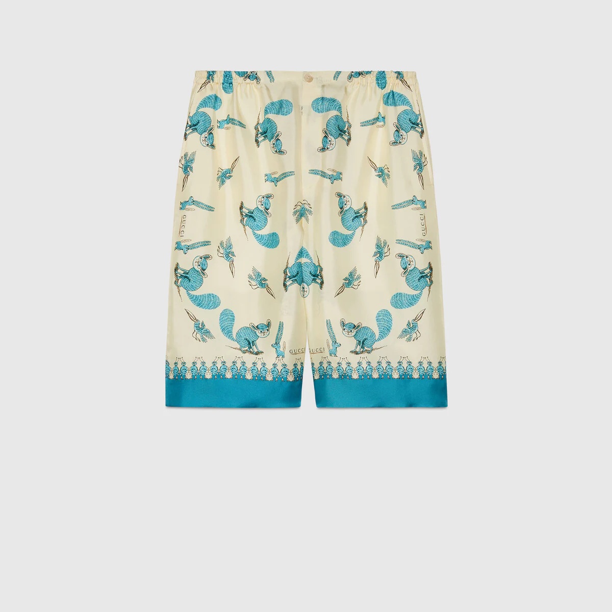 Freya Hartas print silk twill shorts - 1