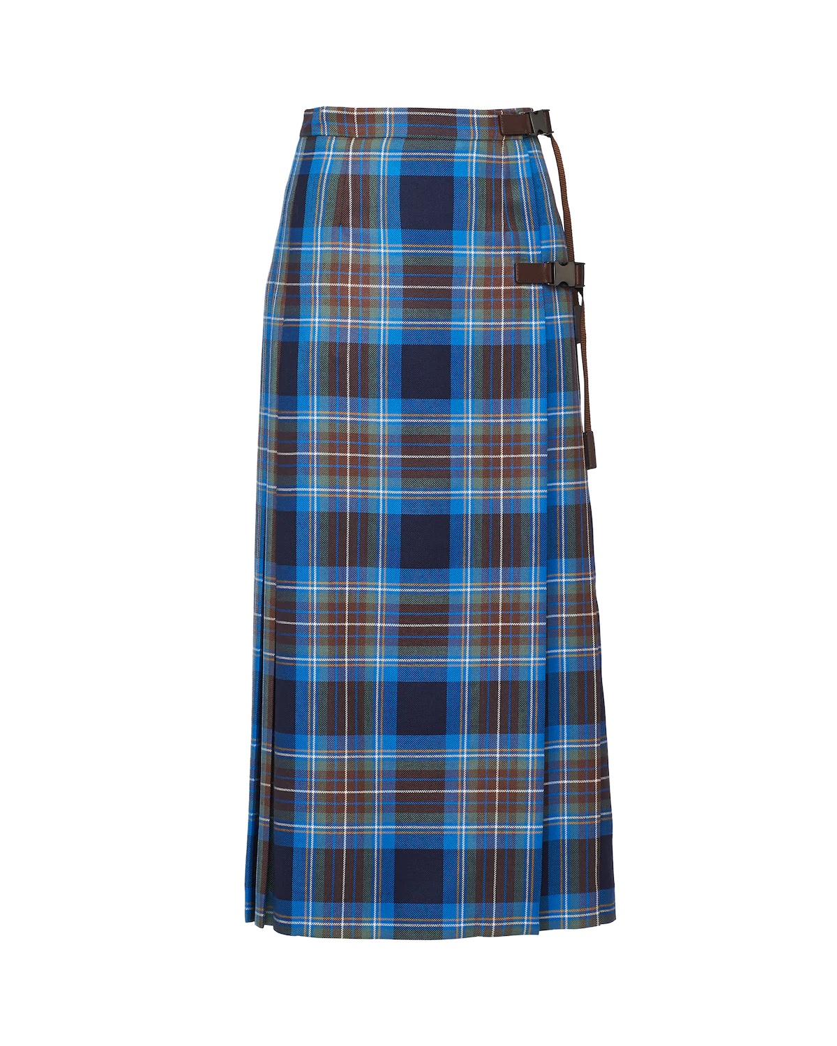 Pleated plaid skirt - 1