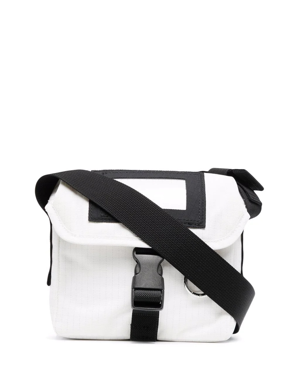 two-tone buckled messenger bag - 1