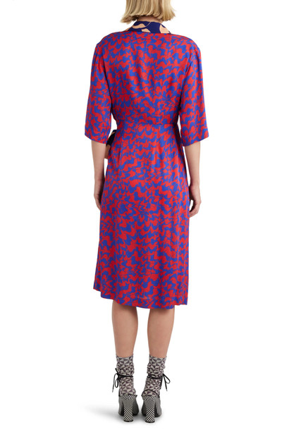 Dries Van Noten Mixed Abstract Print Wrap Dress outlook