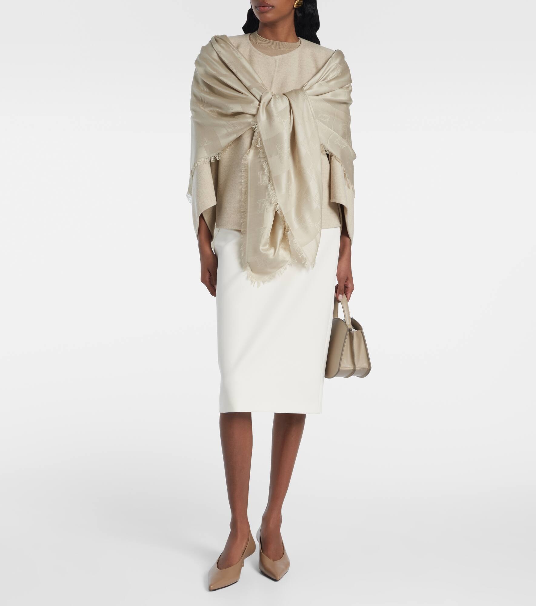 Silk and wool scarf - 3