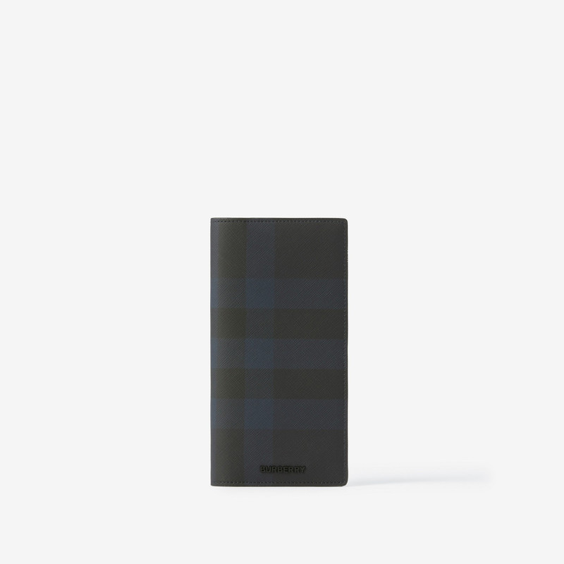 Check and Leather Continental Wallet 1