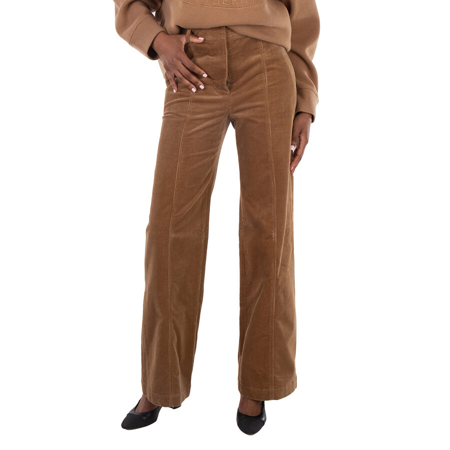 Burberry Blakely High-Rise Wide-Leg Flared Corduroy Trousers - 1