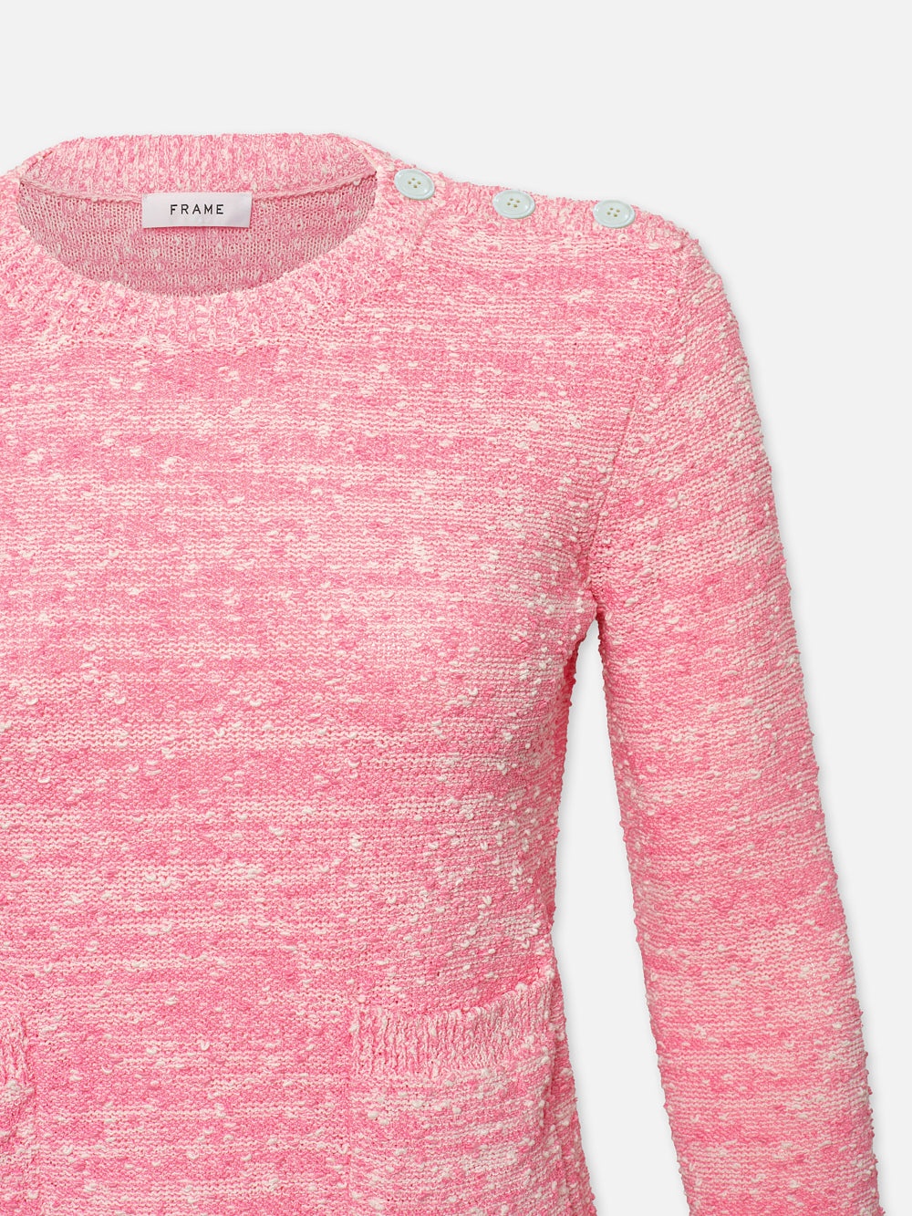 Patch Pocket Sweater in Pink - 4