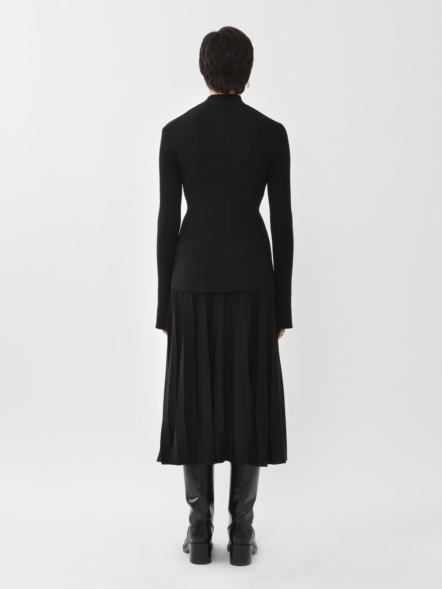 PLEATED MID-LENGTH SKIRT - 4