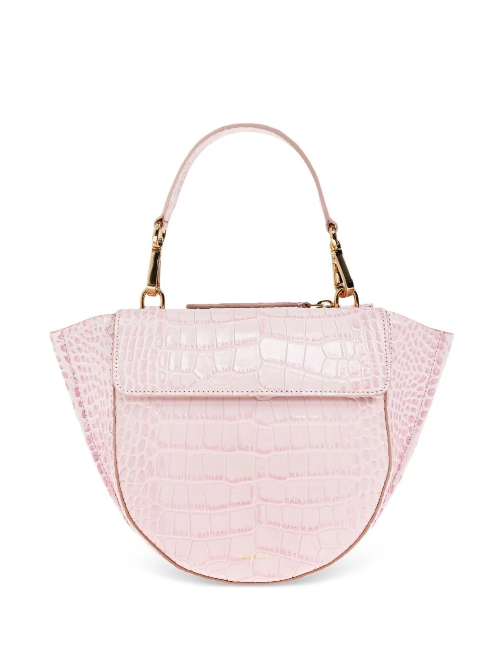 mini Hortensia crocodile-effect tote bag - 1