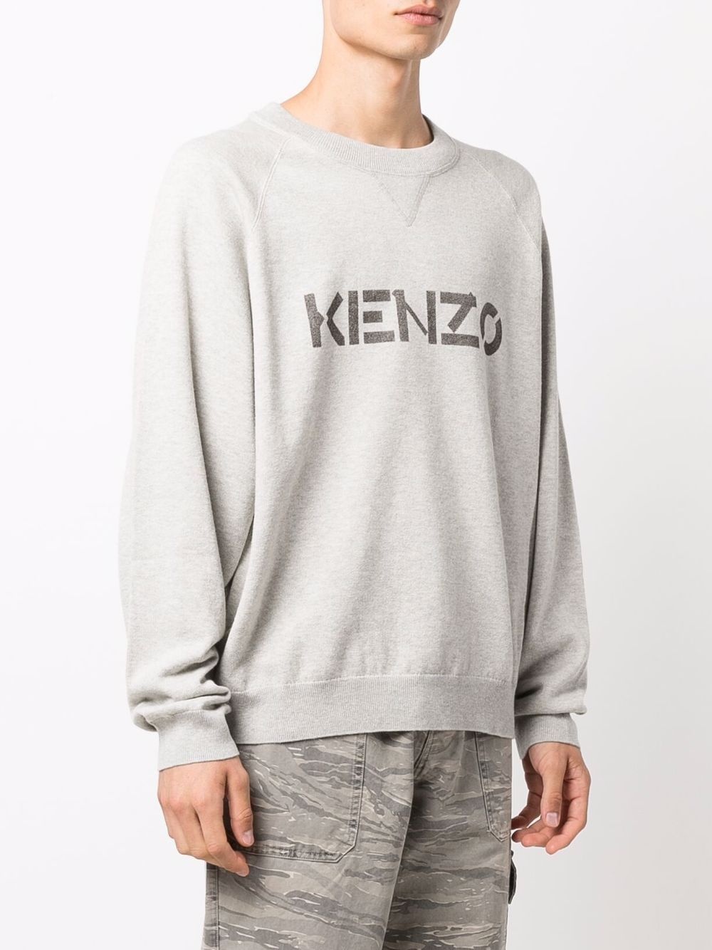 logo crew neck jumper - 3