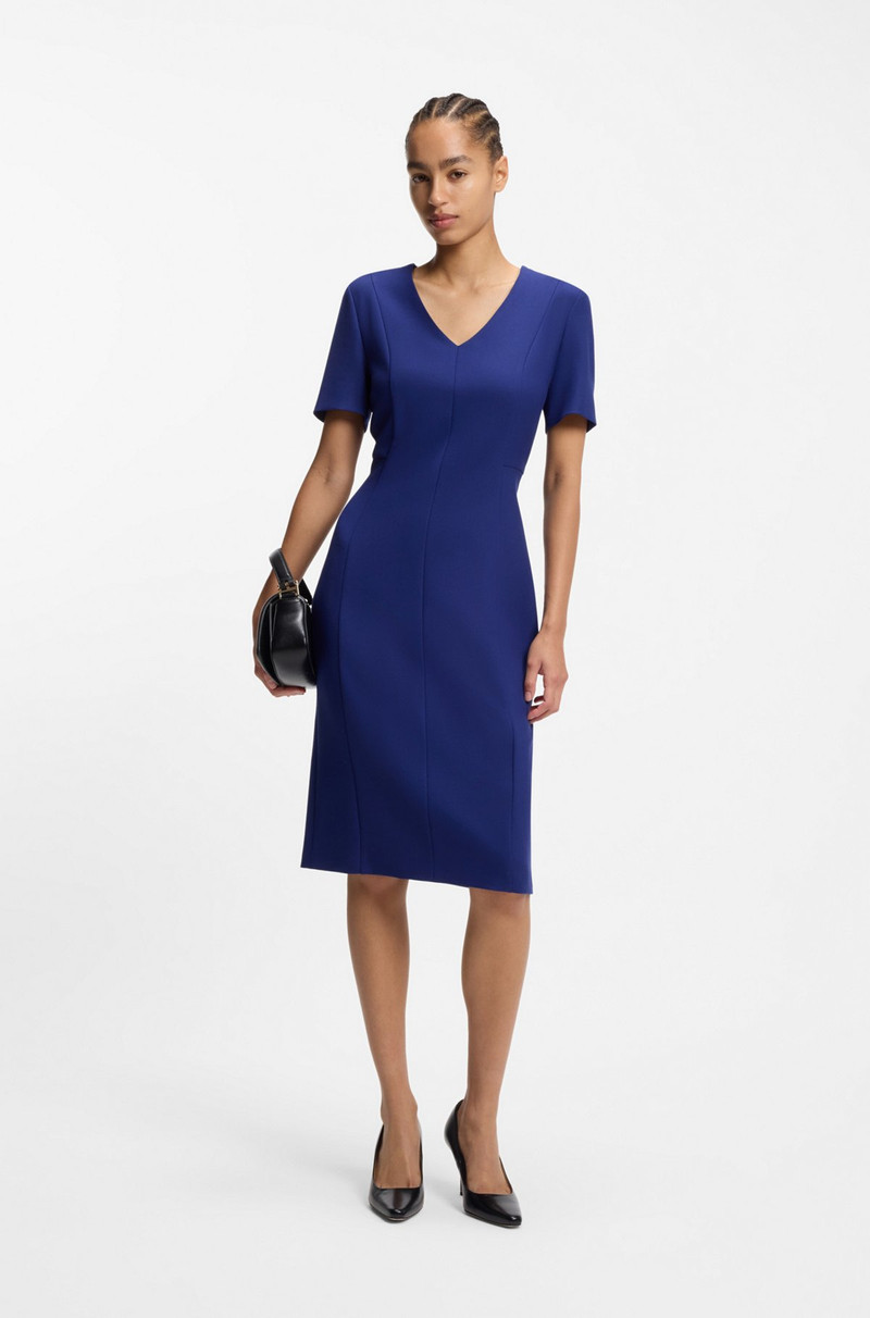 BOSS V-NECK DRESS IN STRETCH FABRIC outlook