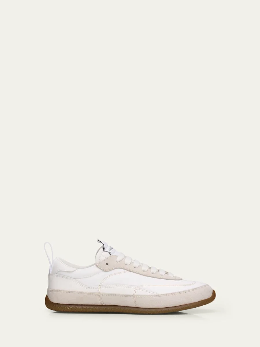 EC1 Mixed Leather and Nylon Low-Top Trainers - 1