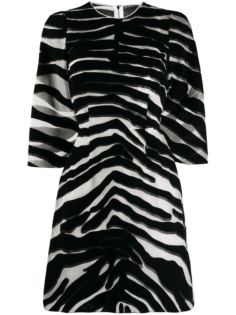 zebra print sheer dress - 1