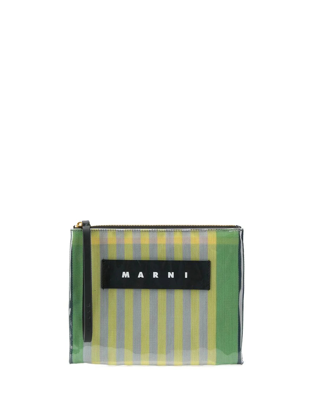 striped clutch bag - 1