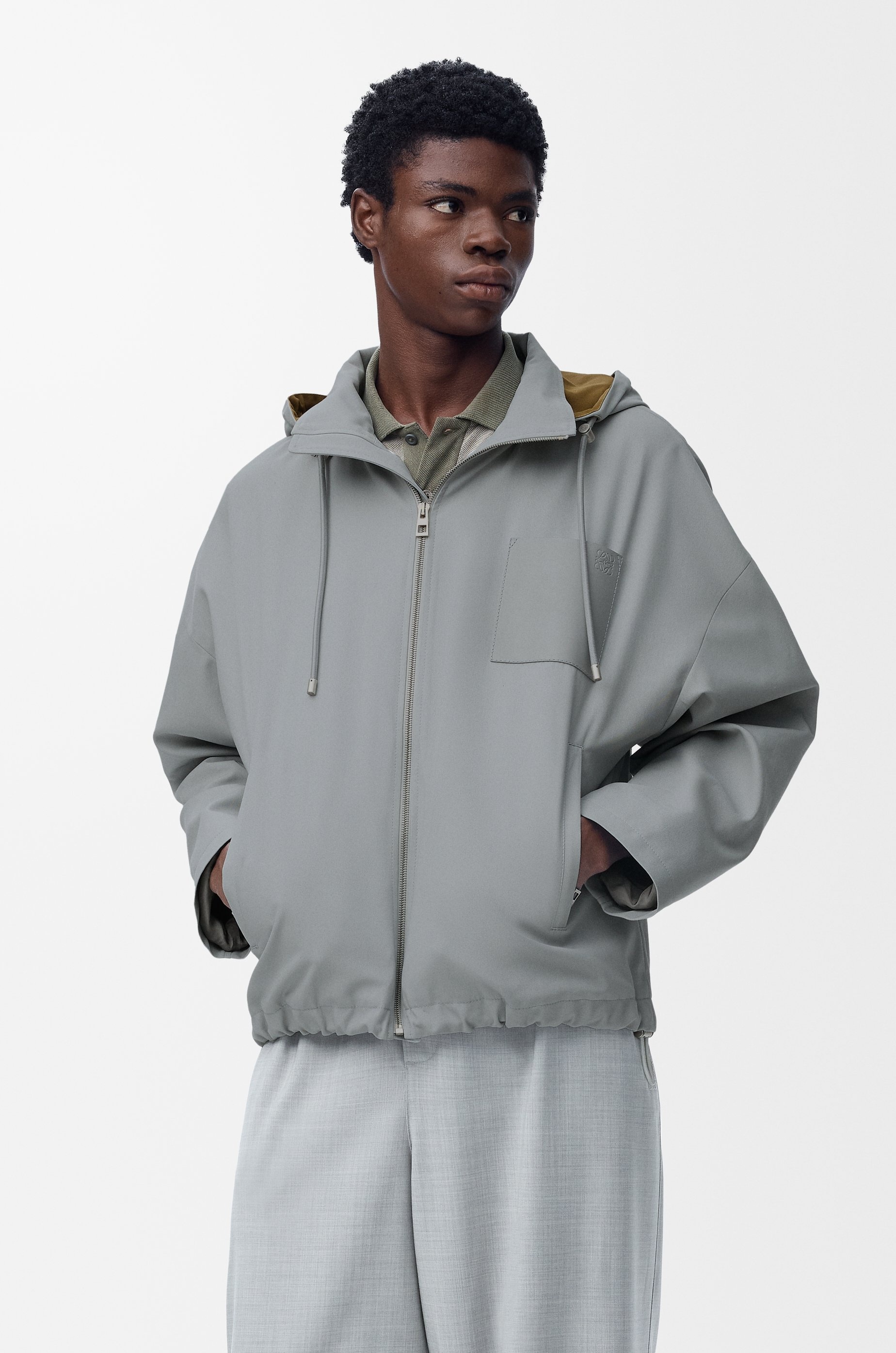 Hooded jacket in cotton - 3