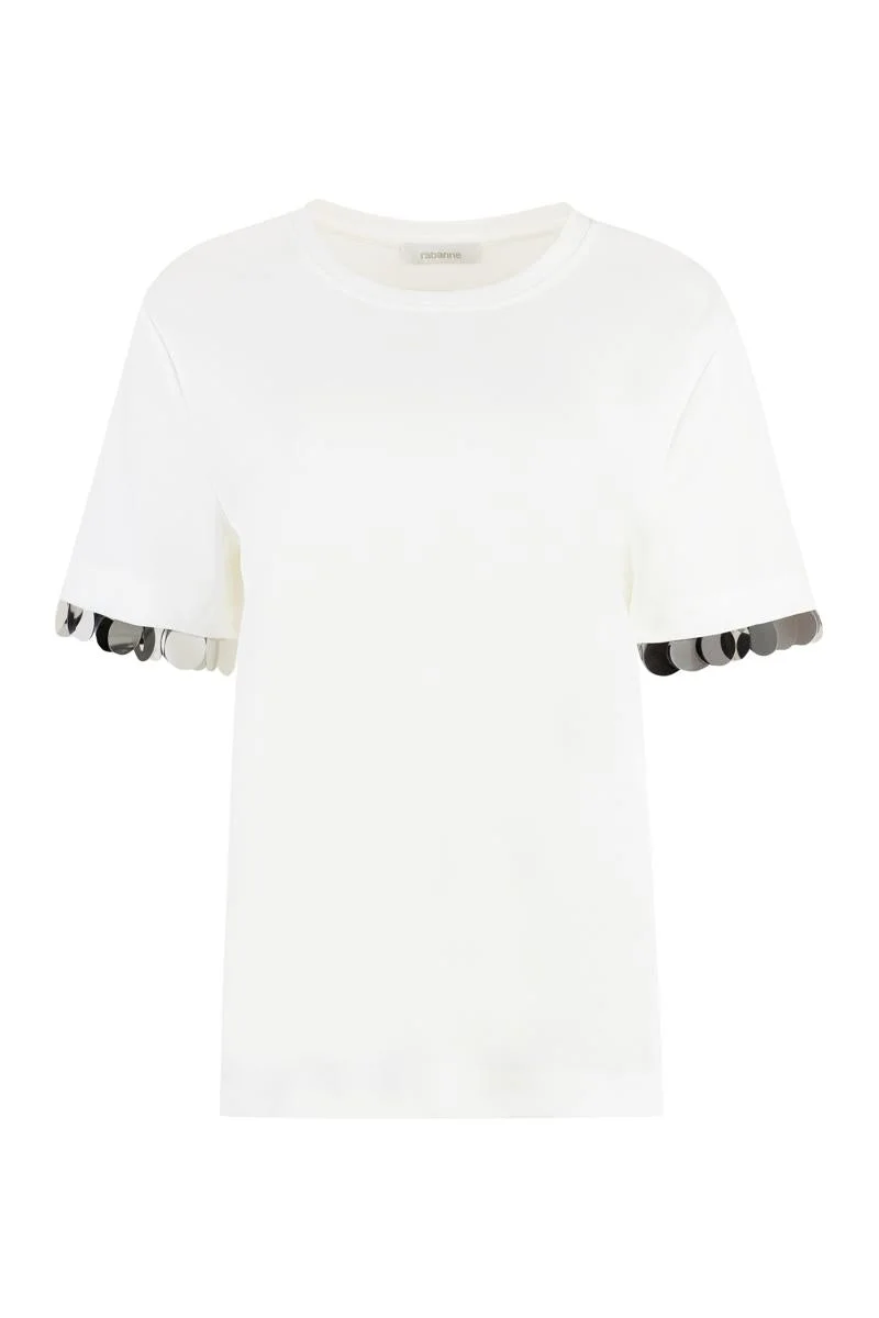 Rabanne RABANNE VISCOSE CREW-NECK T-SHIRT - 1