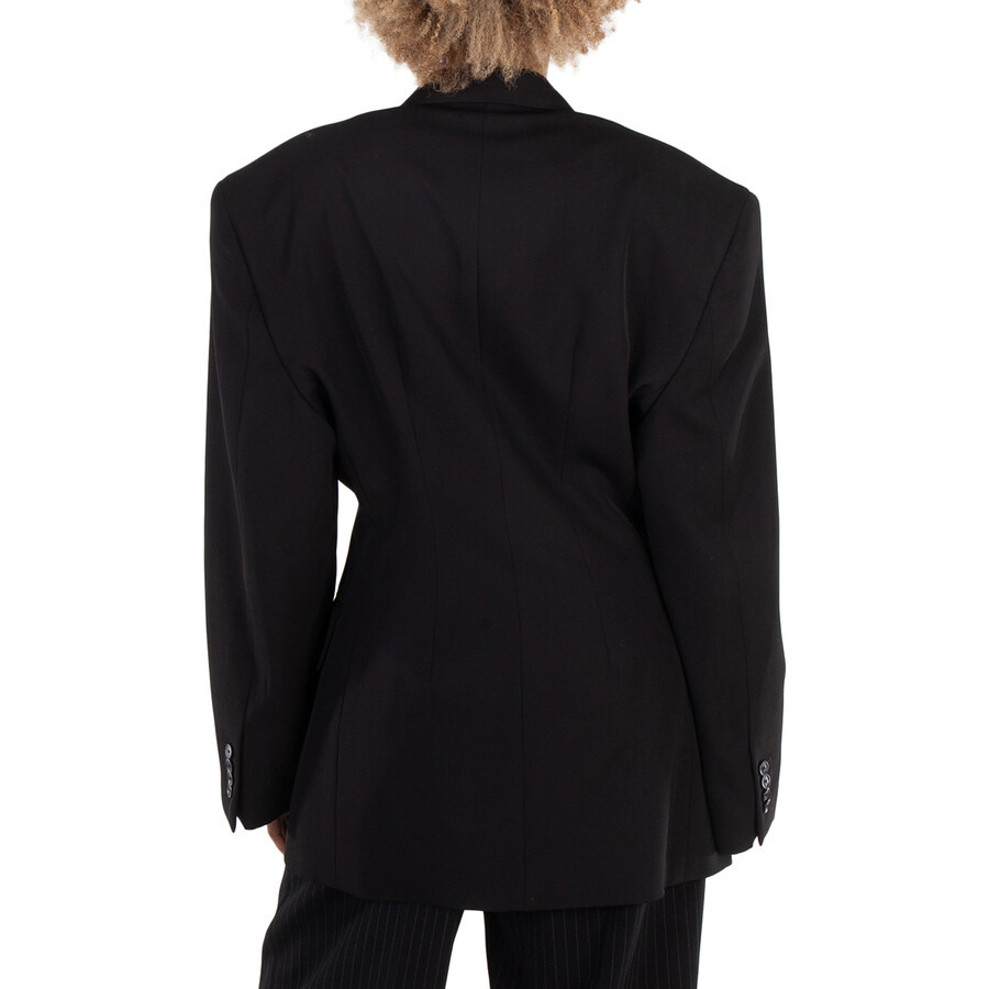 Balenciaga Double-Breasted Cinched Wool Blazer - 3