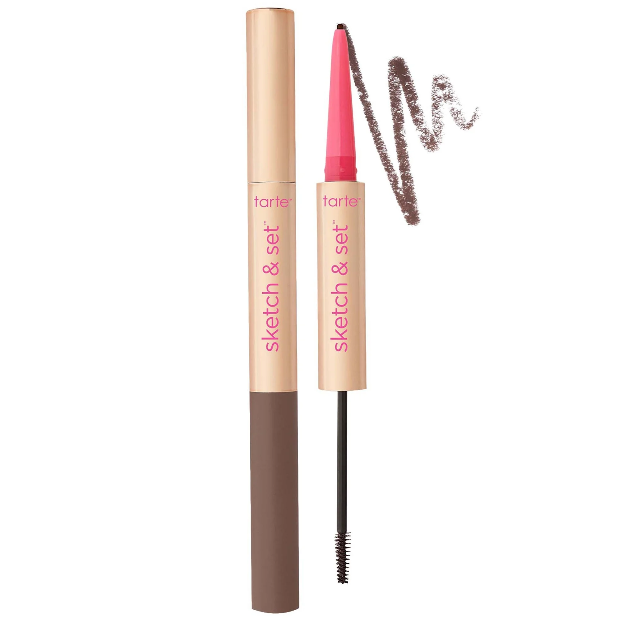 tarte Big Ego Sketch Set Eyebrow Definer Pencil & Tinted Gel 2 piece - Medium Cool Brown - 1