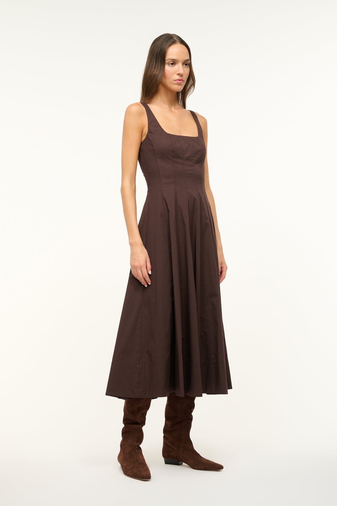 STAUD WELLS DRESS EARTH - 3