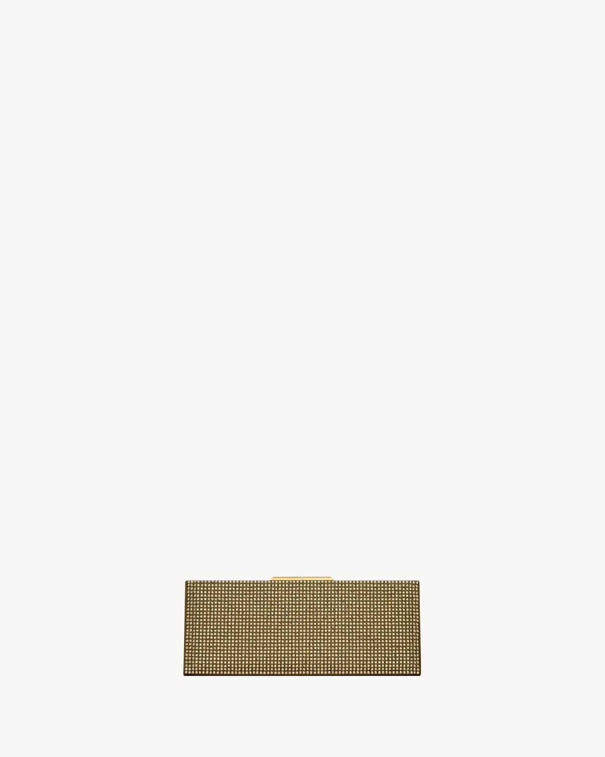 MIDNIGHT SMALL CLUTCH IN SILK SATIN AND CRYSTALS - 3