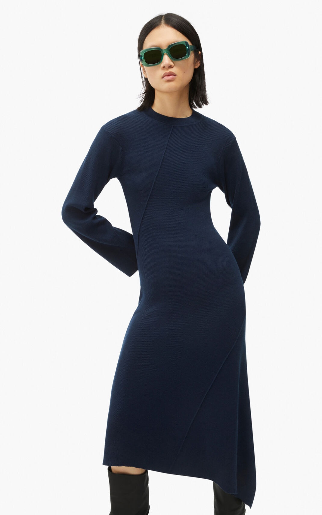 Asymmetric midi dress - 2