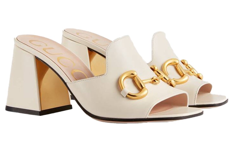 (WMNS) Gucci Slide Sandal With Horsebit 'White Leather' 655412-BKO00-9022 - 2