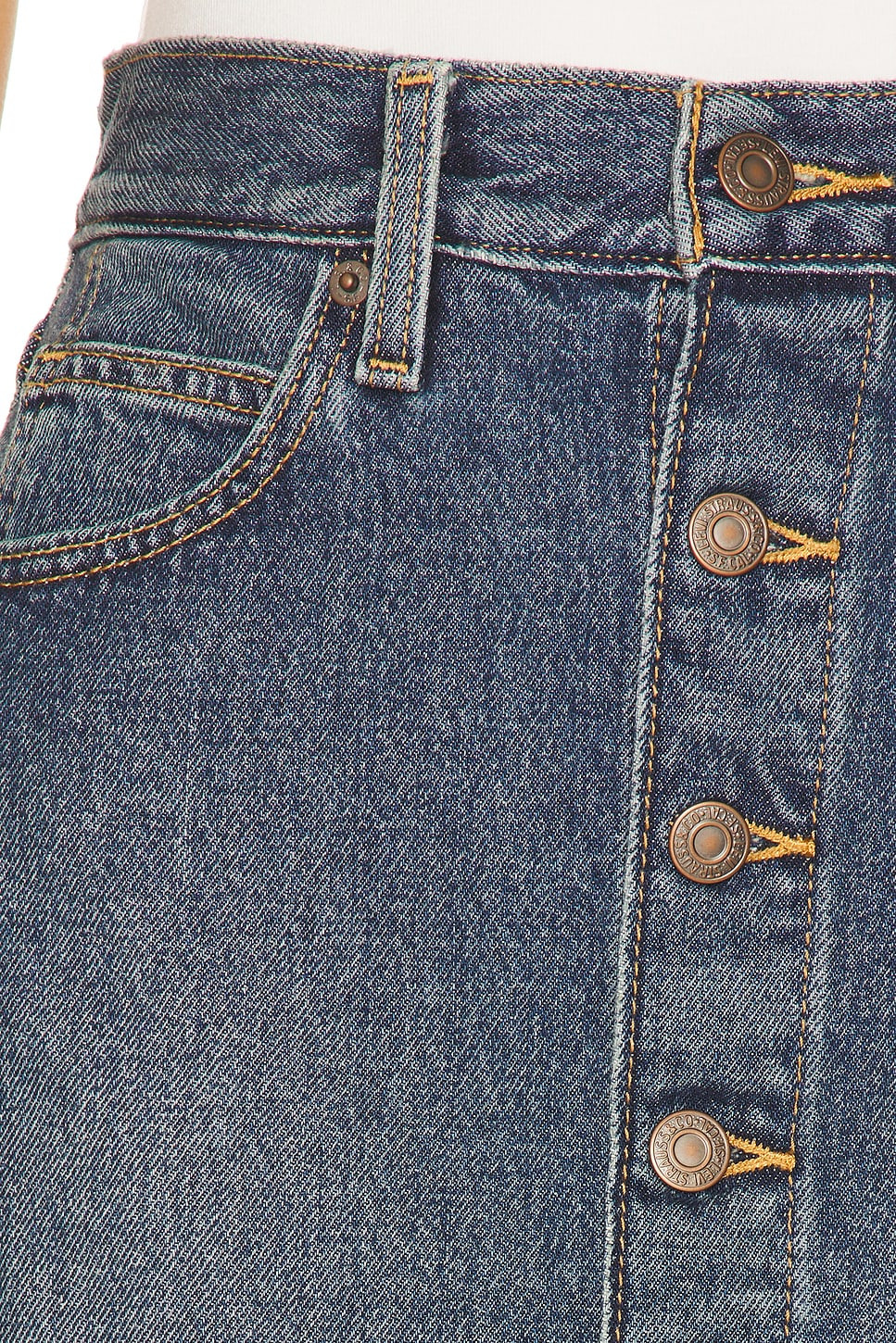 Retro Button Front Skirt - 6