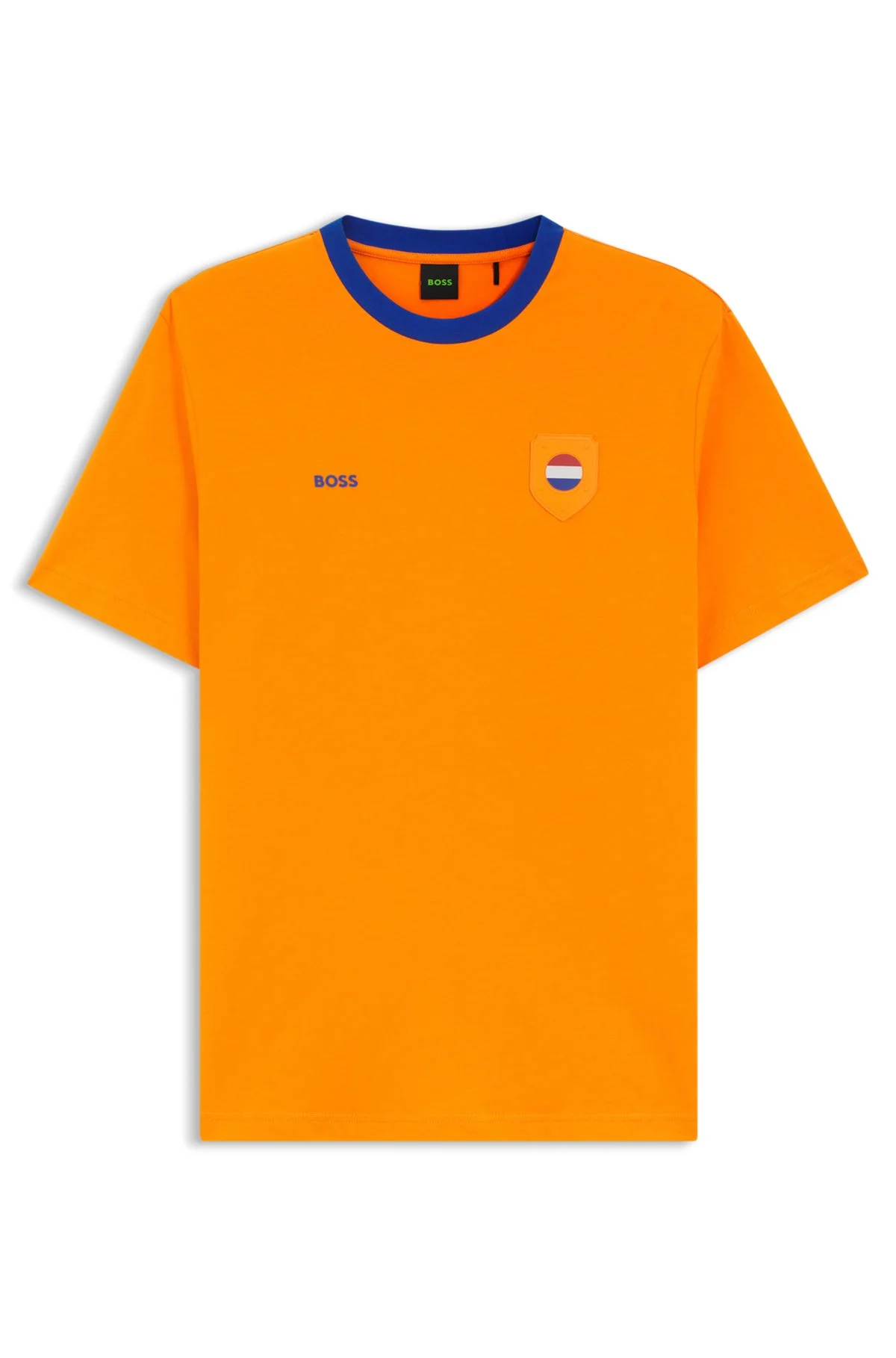 STRETCH-COTTON T-SHIRT WITH COUNTRY FLAG AND LOGO - 1