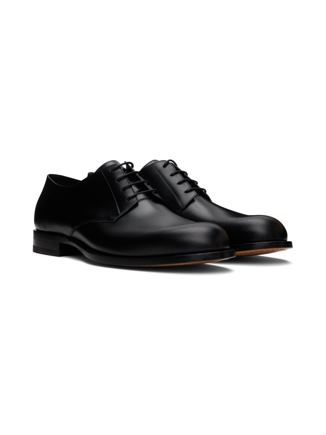 Black Novus Leather Derbys - 4