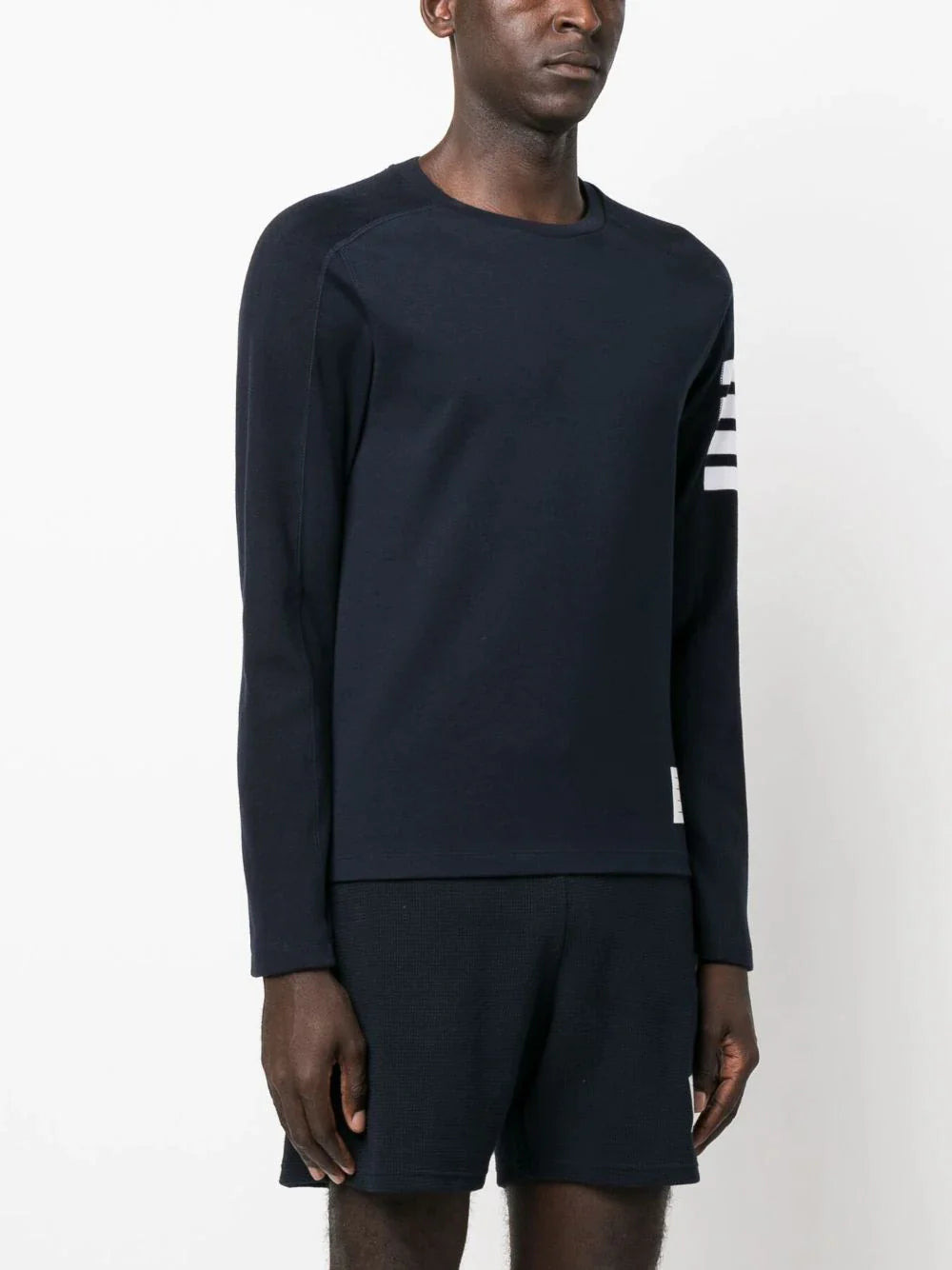 Long Sleeve Tee With 4 Bar Stripe - 3