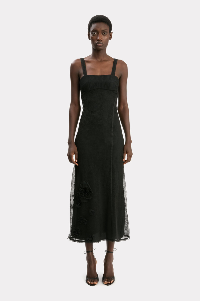 Victoria Beckham Panelled Cami Dress In Black outlook