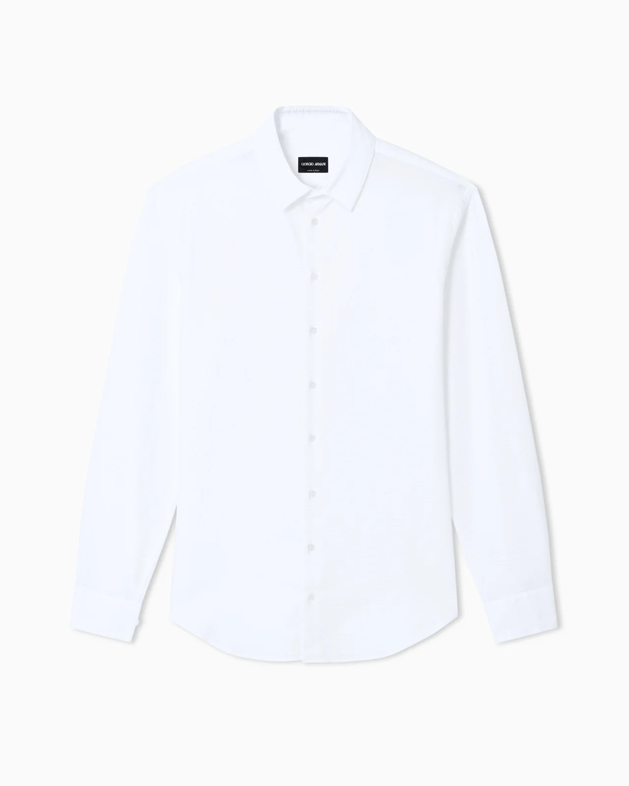 Regular-fit cotton-seersucker shirt - 1