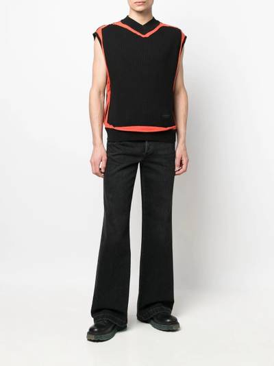 ADER error ribbed-knit V-neck vest outlook