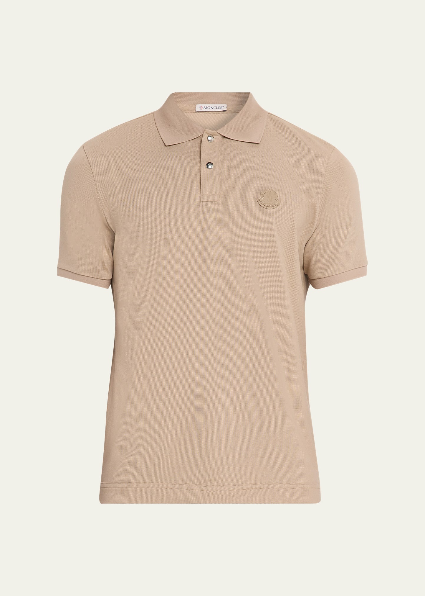 Men's Leather-Emblem Polo Shirt - 1