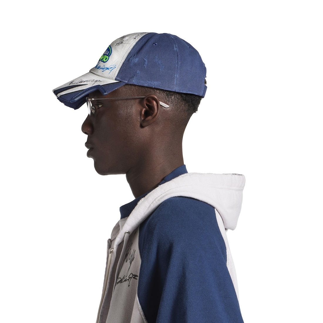 Men's Banana Cap in Dirty White/blue - 6