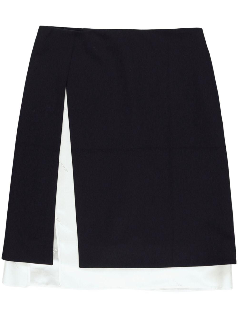 contrasting-border zip-up skirt - 1