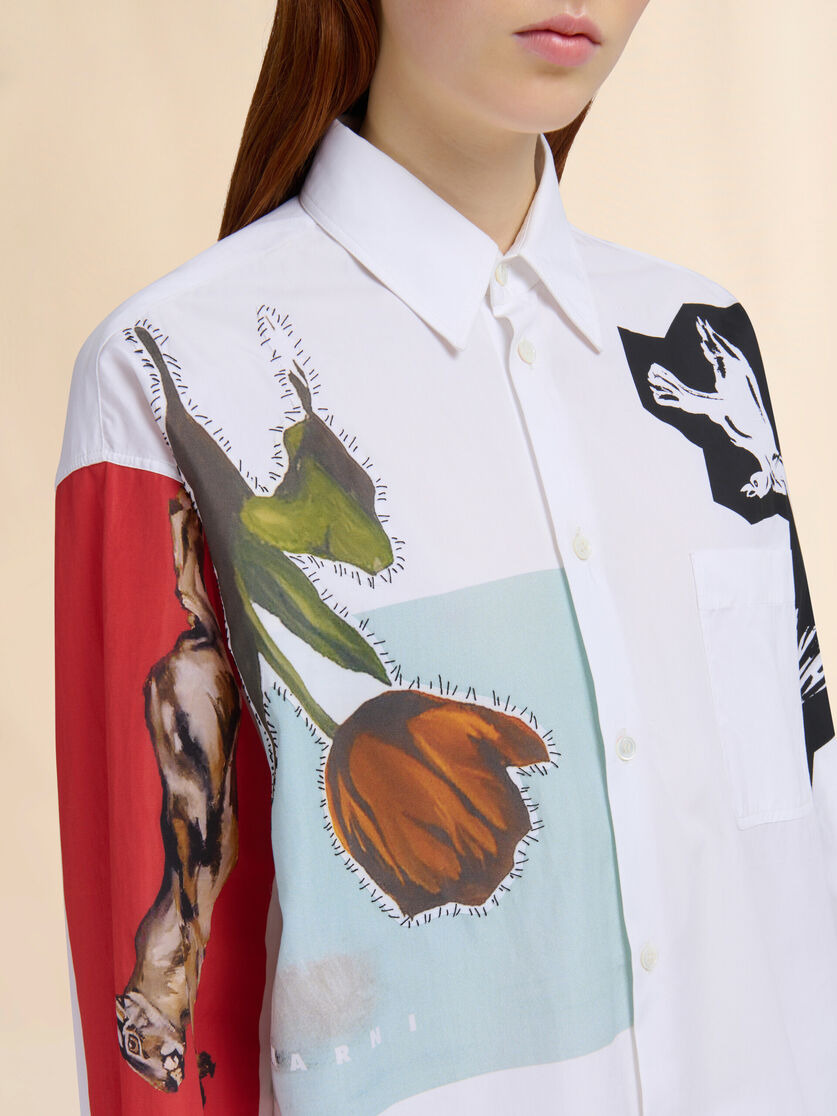 WHITE POPLIN SHIRT - 5